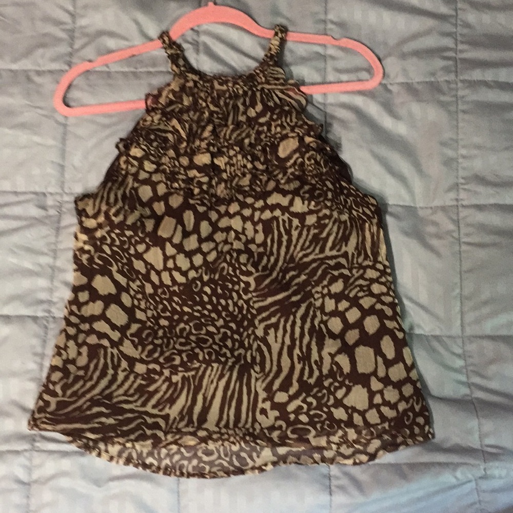 Leopard print dress top